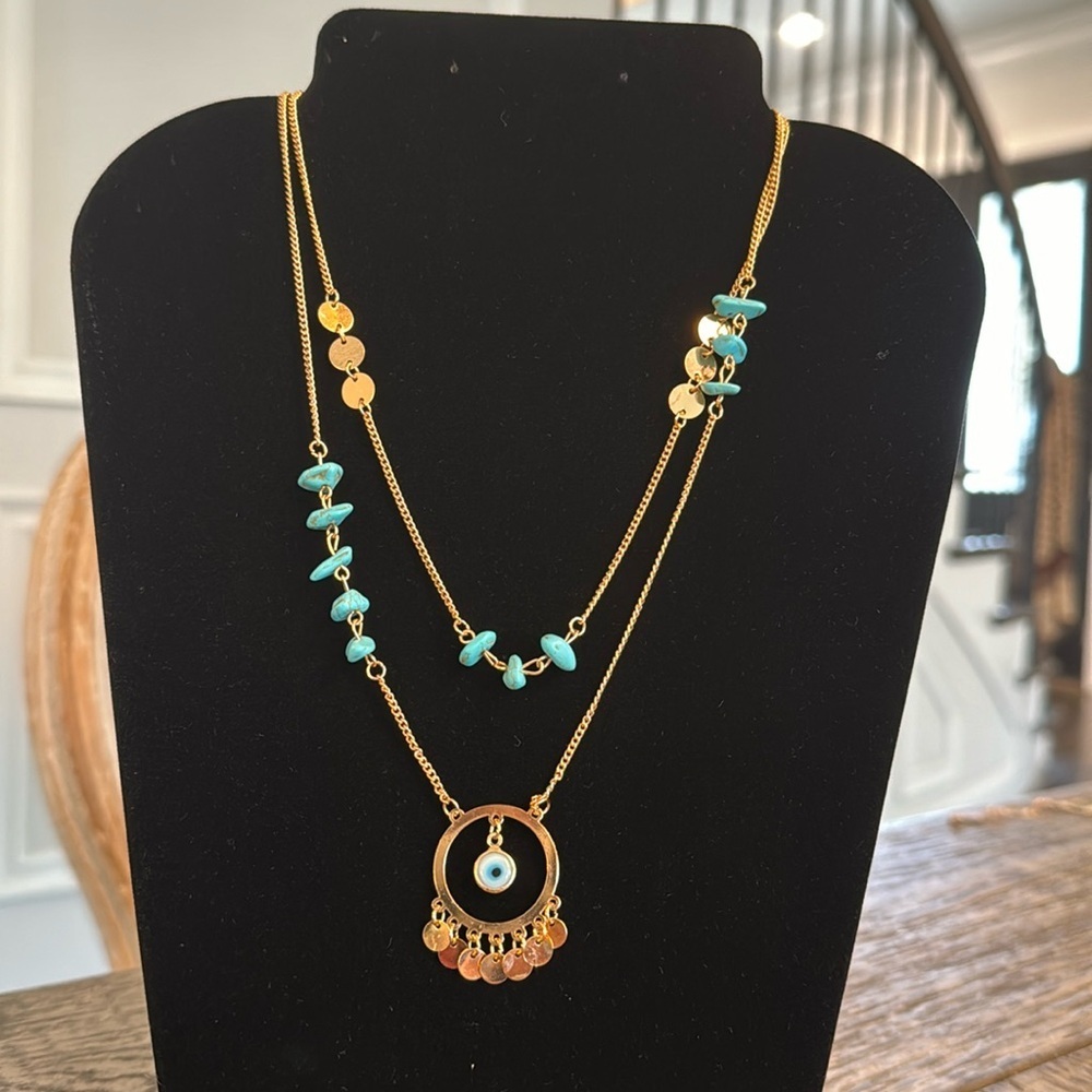 NWOT EYE DOUBLE NECKLACE